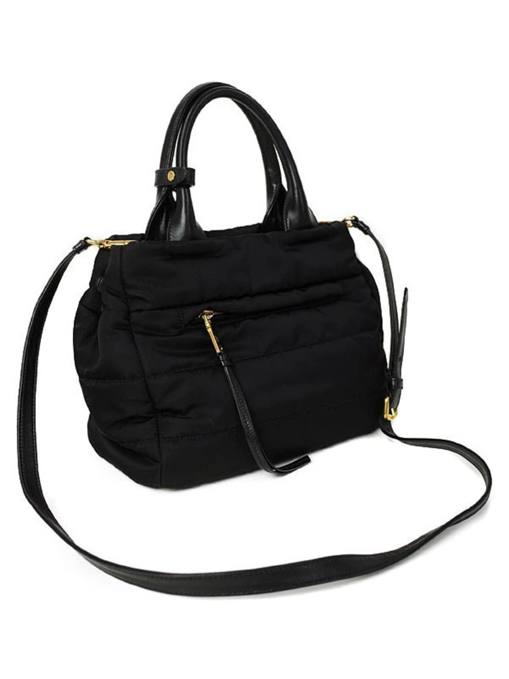 Prada bow bag Fiocco Tessuto shoulder tote black